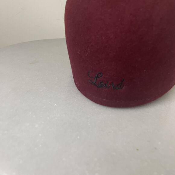 Laird Hatters Cranberry Maroon Wool Duckbill Cap Hat Equestrian England Women Sm main image 5